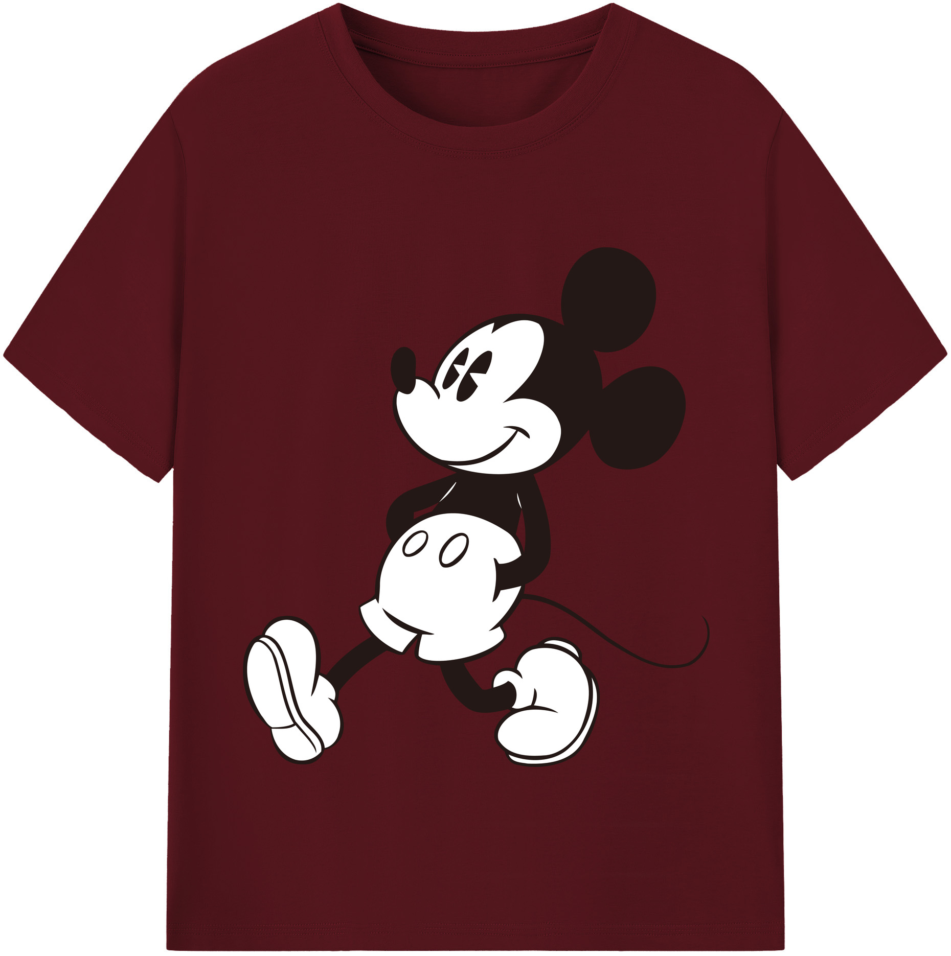 （画像用） ミッキーマウス Mickey Mouse 綿100％半袖Tシャツ（フロントプリント）
